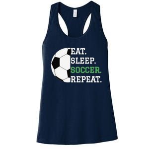 Eat Sleep Soccer Repeat Soccer Player Coach Women's Racerback Tank