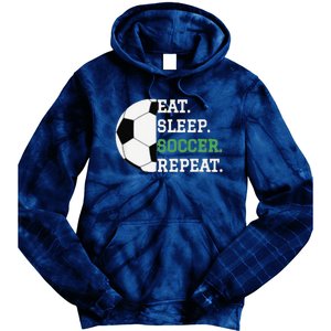 Eat Sleep Soccer Repeat Soccer Player Coach Tie Dye Hoodie