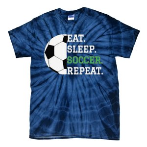 Eat Sleep Soccer Repeat Soccer Player Coach Tie-Dye T-Shirt