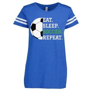 Eat Sleep Soccer Repeat Soccer Player Coach Enza Ladies Jersey Football T-Shirt