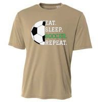 Eat Sleep Soccer Repeat Soccer Player Coach Cooling Performance Crew T-Shirt