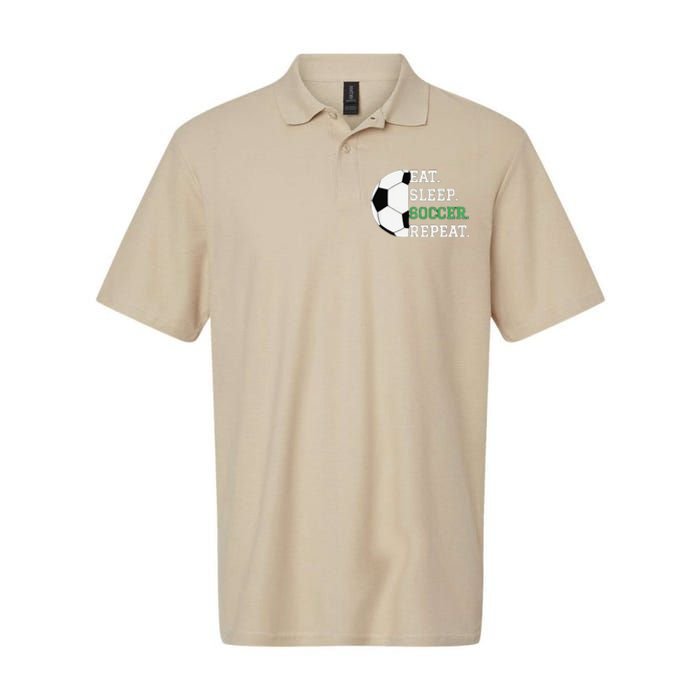 Eat Sleep Soccer Repeat Soccer Player Coach Softstyle Adult Sport Polo