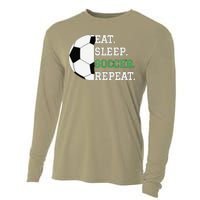 Eat Sleep Soccer Repeat Soccer Player Coach Cooling Performance Long Sleeve Crew