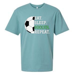 Eat Sleep Soccer Repeat Soccer Player Coach Sueded Cloud Jersey T-Shirt