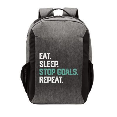 Eat Sleep Stop Goals Repeat Goalie Soccer Hockey Vector Backpack