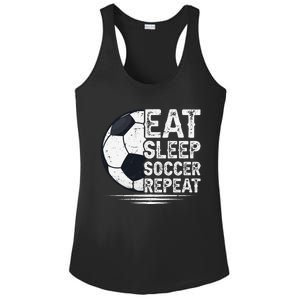 Eat Sleep Soccer Repeat Soccer Player Soccer Ladies PosiCharge Competitor Racerback Tank