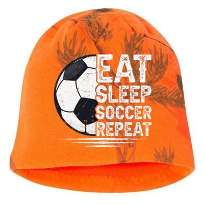 Eat Sleep Soccer Repeat Soccer Player Soccer Kati - Camo Knit Beanie