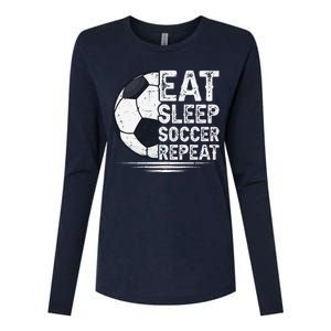 Eat Sleep Soccer Repeat Soccer Player Soccer Womens Cotton Relaxed Long Sleeve T-Shirt