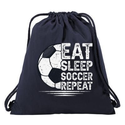 Eat Sleep Soccer Repeat Soccer Player Soccer Drawstring Bag