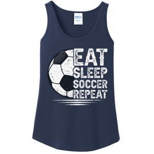 Eat Sleep Soccer Repeat Soccer Player Soccer Ladies Essential Tank