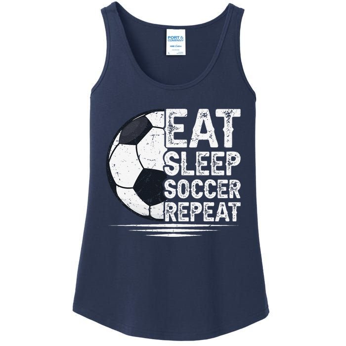 Eat Sleep Soccer Repeat Soccer Player Soccer Ladies Essential Tank