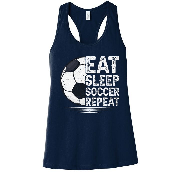 Eat Sleep Soccer Repeat Soccer Player Soccer Women's Racerback Tank