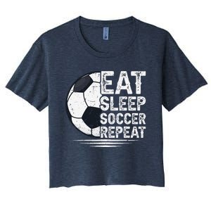 Eat Sleep Soccer Repeat Soccer Player Soccer Women's Crop Top Tee