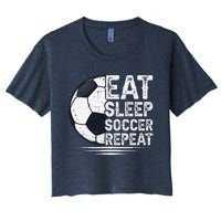 Eat Sleep Soccer Repeat Soccer Player Soccer Women's Crop Top Tee