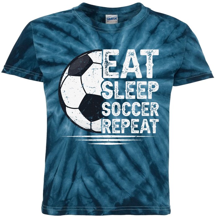 Eat Sleep Soccer Repeat Soccer Player Soccer Kids Tie-Dye T-Shirt