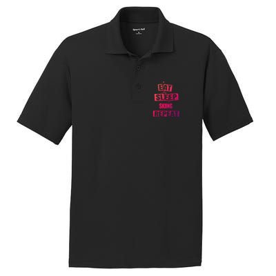 Eat Sleep Skiing Repeat Funny Skiing Gift PosiCharge RacerMesh Polo