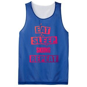 Eat Sleep Skiing Repeat Funny Skiing Gift Mesh Reversible Basketball Jersey Tank