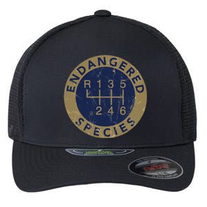 Endangered Species Stick Shift Manual Transmission Drivers Flexfit Unipanel Trucker Cap