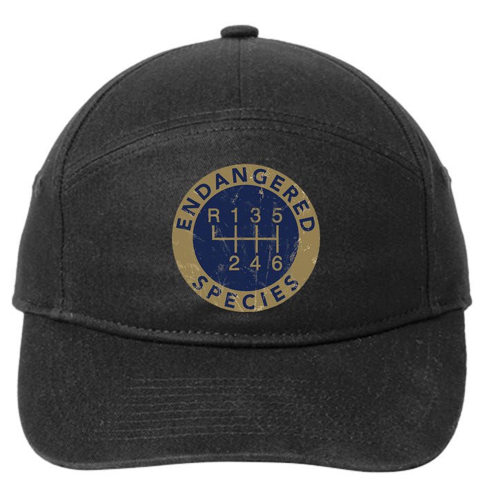 Endangered Species Stick Shift Manual Transmission Drivers 7-Panel Snapback Hat