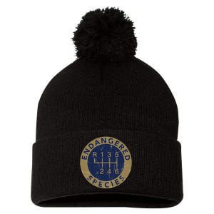 Endangered Species Stick Shift Manual Transmission Drivers Pom Pom 12in Knit Beanie