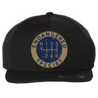 Endangered Species Stick Shift Manual Transmission Drivers Wool Snapback Cap