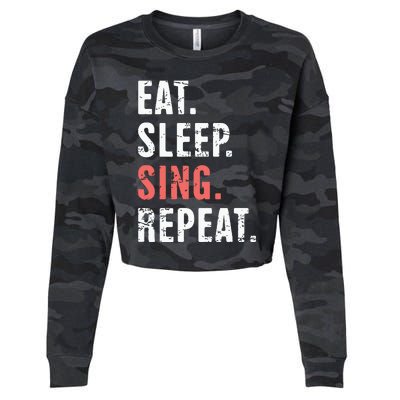 EAT SLEEP SING REPEAT Musical Theater Cropped Pullover Crew