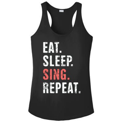 EAT SLEEP SING REPEAT Musical Theater Ladies PosiCharge Competitor Racerback Tank