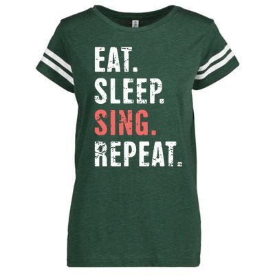 EAT SLEEP SING REPEAT Musical Theater Enza Ladies Jersey Football T-Shirt