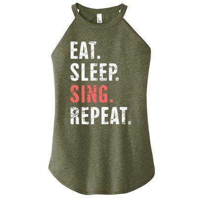 EAT SLEEP SING REPEAT Musical Theater Women's Perfect Tri Rocker Tank