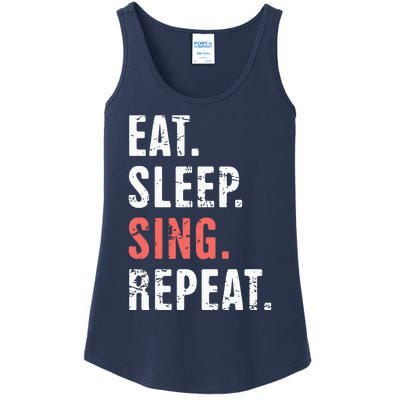 EAT SLEEP SING REPEAT Musical Theater Ladies Essential Tank