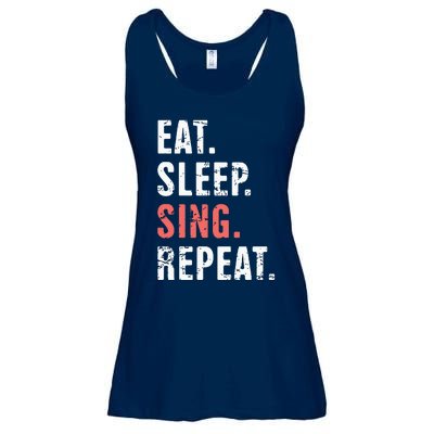 EAT SLEEP SING REPEAT Musical Theater Ladies Essential Flowy Tank