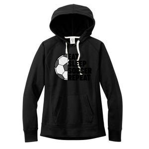 Eat Sleep Soccer Repeat Teens Girl Boy Women's Fleece Hoodie