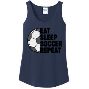 Eat Sleep Soccer Repeat Teens Girl Boy Ladies Essential Tank