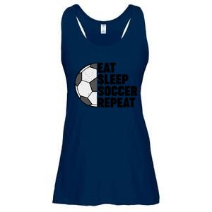 Eat Sleep Soccer Repeat Teens Girl Boy Ladies Essential Flowy Tank