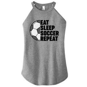 Eat Sleep Soccer Repeat Teens Girl Boy Women's Perfect Tri Rocker Tank