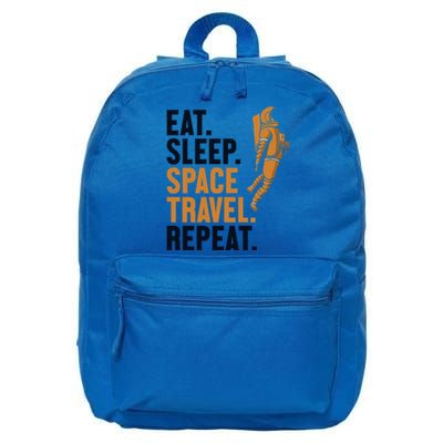 Eat Sleep Space Travel Repeat Spaceship Taikonaut Astronaut Funny Gift 16 in Basic Backpack