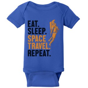 Eat Sleep Space Travel Repeat Spaceship Taikonaut Astronaut Funny Gift Baby Bodysuit