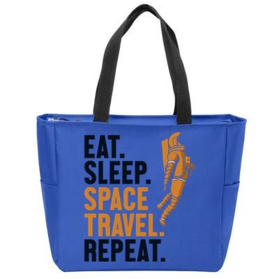 Eat Sleep Space Travel Repeat Spaceship Taikonaut Astronaut Funny Gift Zip Tote Bag