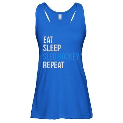 Eat Sleep Sled Hockey Repeat Gift Ladies Essential Flowy Tank