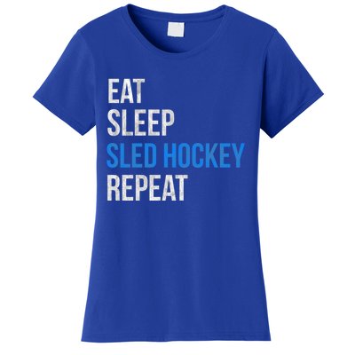 Eat Sleep Sled Hockey Repeat Gift Women's T-Shirt