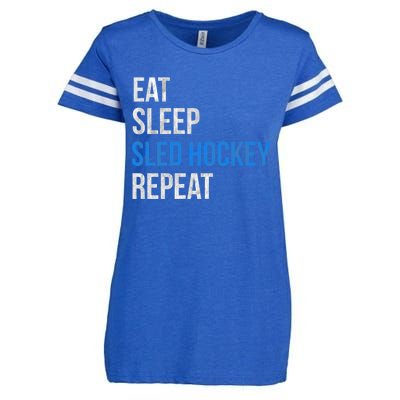 Eat Sleep Sled Hockey Repeat Gift Enza Ladies Jersey Football T-Shirt