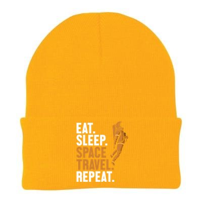 Eat Sleep Space Travel Repeat Spaceship Taikonaut Astronaut Gift Knit Cap Winter Beanie