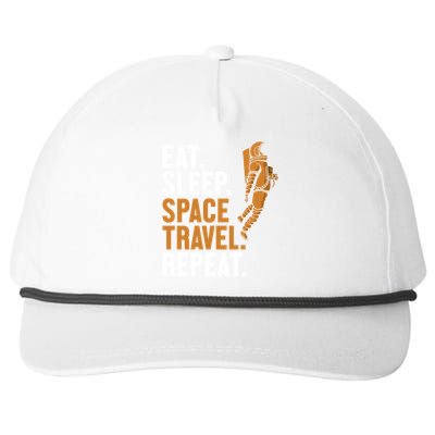 Eat Sleep Space Travel Repeat Spaceship Taikonaut Astronaut Gift Snapback Five-Panel Rope Hat