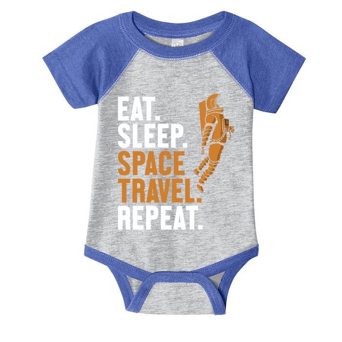 Eat Sleep Space Travel Repeat Spaceship Taikonaut Astronaut Gift Infant Baby Jersey Bodysuit