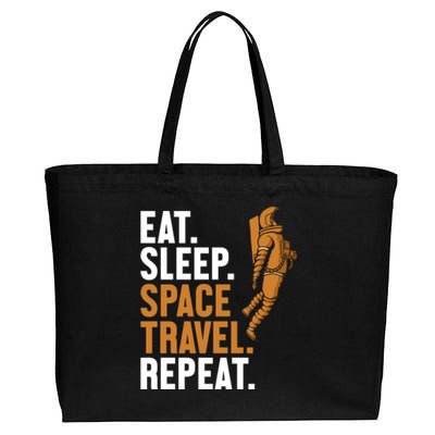 Eat Sleep Space Travel Repeat Spaceship Taikonaut Astronaut Gift Cotton Canvas Jumbo Tote