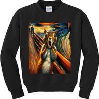 Expressionist Scream Squirrel Lovers Artistic Squirrel Kids Sweatshirt