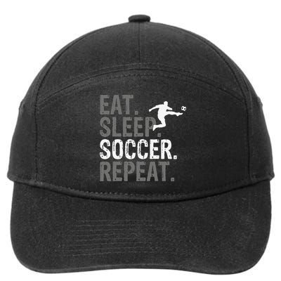 Eat Sleep Soccer Repeat funny Soccer player 7-Panel Snapback Hat