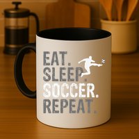 Eat Sleep Soccer Repeat funny Soccer player Mug