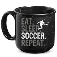 Eat Sleep Soccer Repeat funny Soccer player 15oz Campfire Ceramic Mug