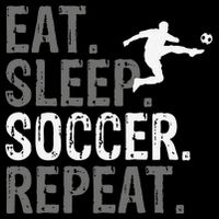 Eat Sleep Soccer Repeat funny Soccer player 16 in Basic Backpack